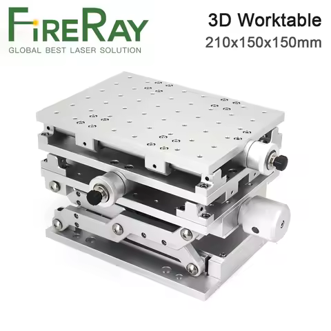 FireRay 3D Moving Worktable 210x150x150mm M4 Table Portable Cabinet Case DIY Part for Co2 Fiber Lase