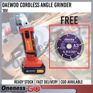 Daewoo DALAG005 18V Cordless Angle Grinder (with 1 battery & 1 charger)