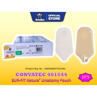 401544 - Convatec SurFit 45mm 10's Natura Urostomy Pouch with Accuseal Tap, Standard Transparent Sur