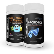 Intelligent Labs -in-1 Bundle of Kids Probiotics ( Billion CFU with Hydrolyzed Guar Gum and FOS) + A