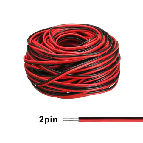 12V Electrical Wire Red Black Hookup Wire DC Cable LED Strips Extension Cable UL2468 Stranded Wire f