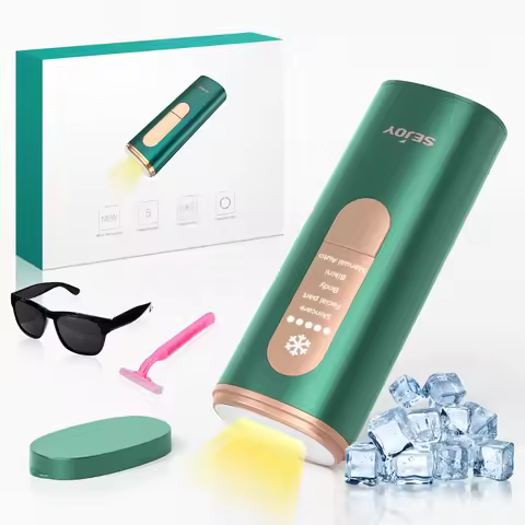 Sejoy Portable IPL Laser Epilator 5 Modes - Painless, Permanent Hair Removal for Women’s Full Body,B