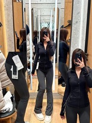 Lululemon Groove女士高腰喇叭褲黑色瑜伽褲微喇運動褲