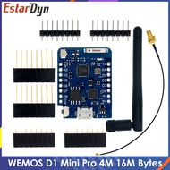 WEMOS D1 Mini Pro 4M 16M Bytes External Antenna Connector NodeMCU Based ESP8266 ESP-8266EX CP2104 WI