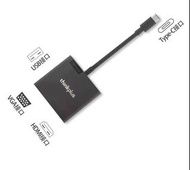 Lenovo USB-C to HDMI+VGA+USB3.0 adaptor 三合一擴展塢