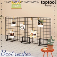 TOPTOOL Storage Rack, with Base Grid Frame Display Rack, Creative Metal Grid Jewelry Booth Rack For 