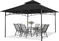 MASTERCANOPY Outdoor Garden Gazebo for Patios with Stable Steel Frame (11x11, Black)