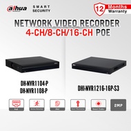 DAHUA NVR 4-ch DH-NVR1104-P / 8-ch DH-NVR1108-P / 16-ch DHI-NVR1216-16P-S3 PoE Network Video Recorde
