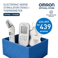 OMRON Electronic Nerve Stimulator (TENS) HV-F021 with Ear Thermometer TH-839s