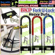 BKP Fork Kunci U Lock ULock Motor Heavy Duty Quality with Special Key Stainless Motorcycle Anti Thef