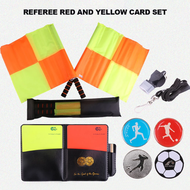 Referee Card Set, Scorebook Whistle Pencil Football Referee Red and Yellow Warning Cards for Soccer