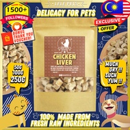 LelePets Freeze Dried Pet Food Chicken Liver/Pet Snack/ Makanan Kucing/ Cat Treat /Dog Treat (Wet/Dr