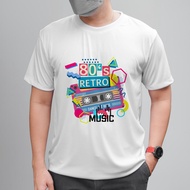 Tshirt Micro Cloth | Stripe Name 80s retro music