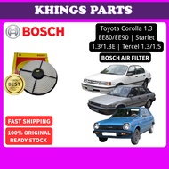 BOSCH Air Filter Toyota Corolla 1.3 EE80/EE90 | Starlet 1.3/1.3E | Tercel 1.3/1.5 | BOSCH