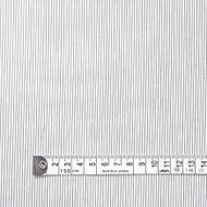 COLORFUL TEXTILE MARKET D00B4630 Extra Long Cotton Yarn Dyed Broadcloth Fabric, White x Light Gray S