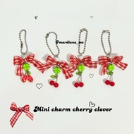 Mini charm cherry clover beads/ phone charm cherry beads