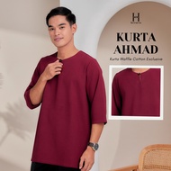 HERNESS AHMAD BAJU KURTA MODEN BAJU RAYA 2025 BAJU KURTA LELAKI EXCLUSIVE WAFFLE COTTON TEXTURE FABR