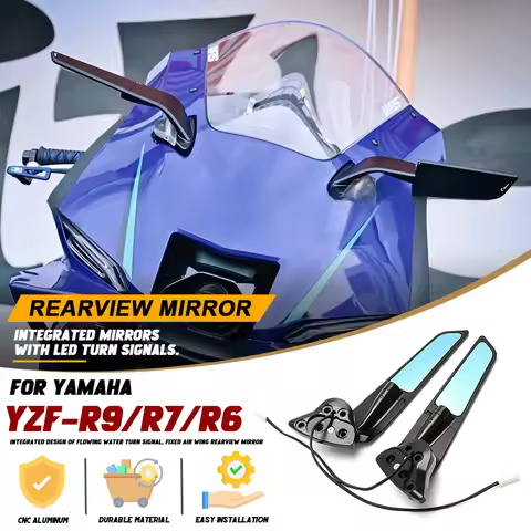 Motorcycle Mirrors Yamaha R6 For Yamaha YZF R6 R7 R9 Motorcycle Rearview Side Mirrors Wind Wing Adju