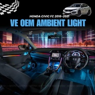 MTTO Honda Civic FC 2016-2021 Interior Car Oem VE Ambient Light RGB Atmosphere Light Accessories