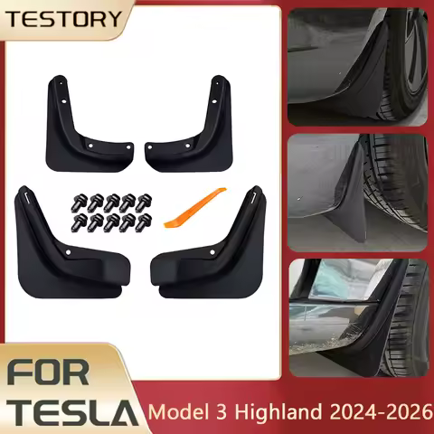 For Tesla Model 3 Highland Accessories Mud Flaps Front Rear Wheel Fenders Splash Guards for Tesla Mo