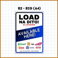 ➔  ✹ Load Na Dito Signage l Load Available here Signage | Laminated Signage | Signage