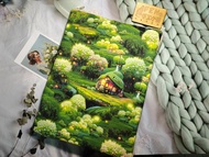 風景系列-高品質棉布平原小屋拉鍊書衣-書高30.7公分-拉鍊布書套