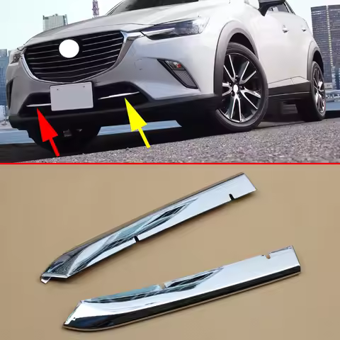 Chrome Front Bumper Air-inlet Grille Grill Cover Trims For Mazda CX-3 CX3 DK 2016-2025 2024 2023 202