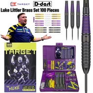 Target Steel Tip Dart Value Pack - 22G Luke Littler Brass Set 100 Pieces Dart Set with Accessory and