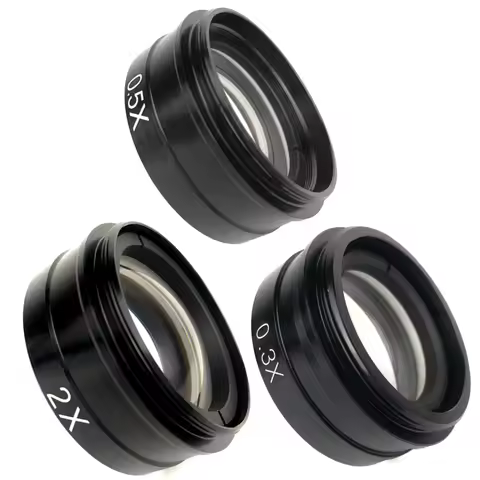 42mm Thread Mounting 0.3X 0.35X 0.5X 0.75X 2X 1X Barlow Lens Microscopio Camera Objective Lens
