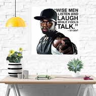 50 Cent 10x10 Inch Frame Wall Decoration