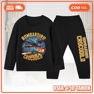 Baju Tidur Piyama Croccodilo Bombardilo Stelan Panjang Anak Laki Laki Usia 1-10thun KS-1828