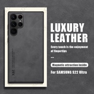 FAXOXA ยางกันชนเปลือกป้องกันแม่เหล็ก Sheepskin สำหรับ Samsung Galaxy S22 Ultra S21 Plus S20 FE A52 A53สำหรับ Samsung A33 5G A51 A71หมายเหตุ20 A73 A52S