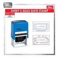 SHINY Dated Stamp S-826D | 2 Color Date Stamp | Self inking Rubber Stamp | Size: 23mm x 40mm | Self 