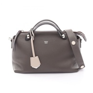 [二手] FENDI BY THE WAY 中型手提包，2-way，8BL124，炭灰色/黑色皮革，女士。