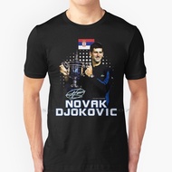 Novak Djokovic Tennis Djoko Serbia T Shirt 100% Cotton Novak Djokovic Tennis Wimbledon Austrlian Ope