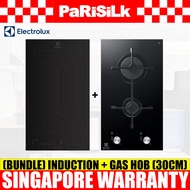 (Bundle) Electrolux EGC3320NOK (PUB) 30cm UltimateTaste 300 Gas Hob + EHI3251BE 30cm UltimateTaste 500 Induction Hob