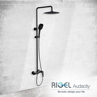 RIGEL Pebble Matte Black Rain Shower System W2-R-MXTE8705AT-BM [Bulky]