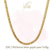 VINDYMY 916/22K CHAIN / RANTAI LEHER GAJAH PASIR 11.63g 52cm