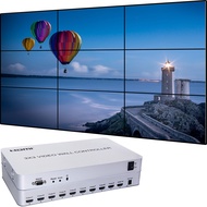 Video Wall Controller 3x3 Processor 4K 3840x2160@30Hz HDMI 1.4 with 1 HDMI Input and 9 Outputs 15 Di