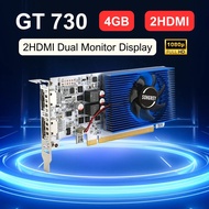 SONGREY GT730 4GB DDR3 2HDMI Kad Grafik 2 Paparan Monitor PCI-E2.0 16X, GPU Komputer, GPU Profil Ren