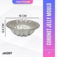 Aluminium Round Coronet Puding Jelly Mould / Acuan Puding Jelly