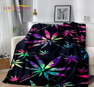 Living room, bedroom, sofa bed, maple leaf velvet blanket for picnic, Bob Marley music decoration reggae blanket 35