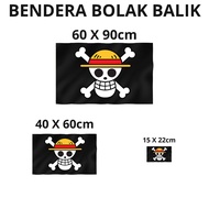 ONE PIECE 2-SIDED REVERSIBLE FLAG JOLLY ROGER FLAG/ SMALL MEDIUM LARGE