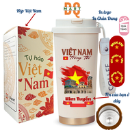 Bình Giữ Nhiệt in Hình Chân dung 530ml YAN DQMart inox 316 Giữ nhiệt 8-12h DQMart