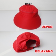 Topi Caddy Resleting/Topi Senam/Topi Caddy Kemerdekaan/Topi Caddy Merah Putih