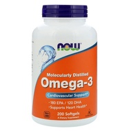 fish oil-Now Foods Omega-3 180 EPA/120 DHA 200 Softgels (1000 mg per softgel)