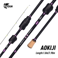 LEYDUN AOKIJI Fishing Stream Rod UL 1.8m 1.98m Joran Pancing Carbon Fiber Rod Spinning Fishing Rods 