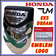 HONDA EX5 DREAM EMBLEM LOGO HORN COVER 87101-KFV-M10 100% ORIGINAL BSH FRONT DEPAN LAMBANG CHROME