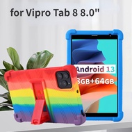 for Vipro Android Tab 8 4gb+64gb 8.0 Inch Tablet Case Super Shockproof Soft Silicone Protective Case