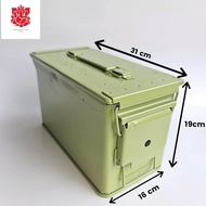 (M Size) Vintage Army Ammo Box Toolbox | Multipurpose Toolbox | Ideal for Storage or DIY